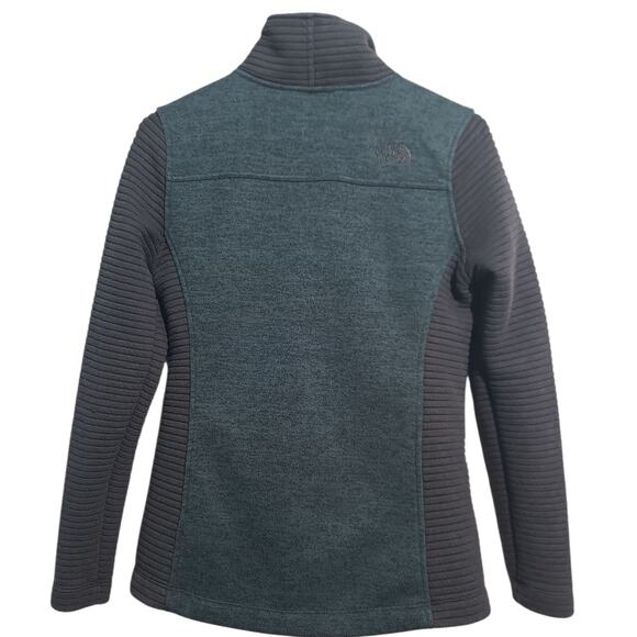 The North Face Indi Green Black Full Zip Fleece Jacket Size Small - Picture 2 of 6